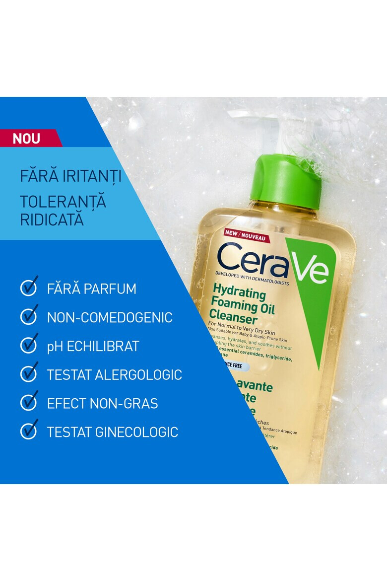 CeraVe Ulei de curatare spumant si hidratant fata si corp pentru piele normal-uscata 473 ml - Pled.ro