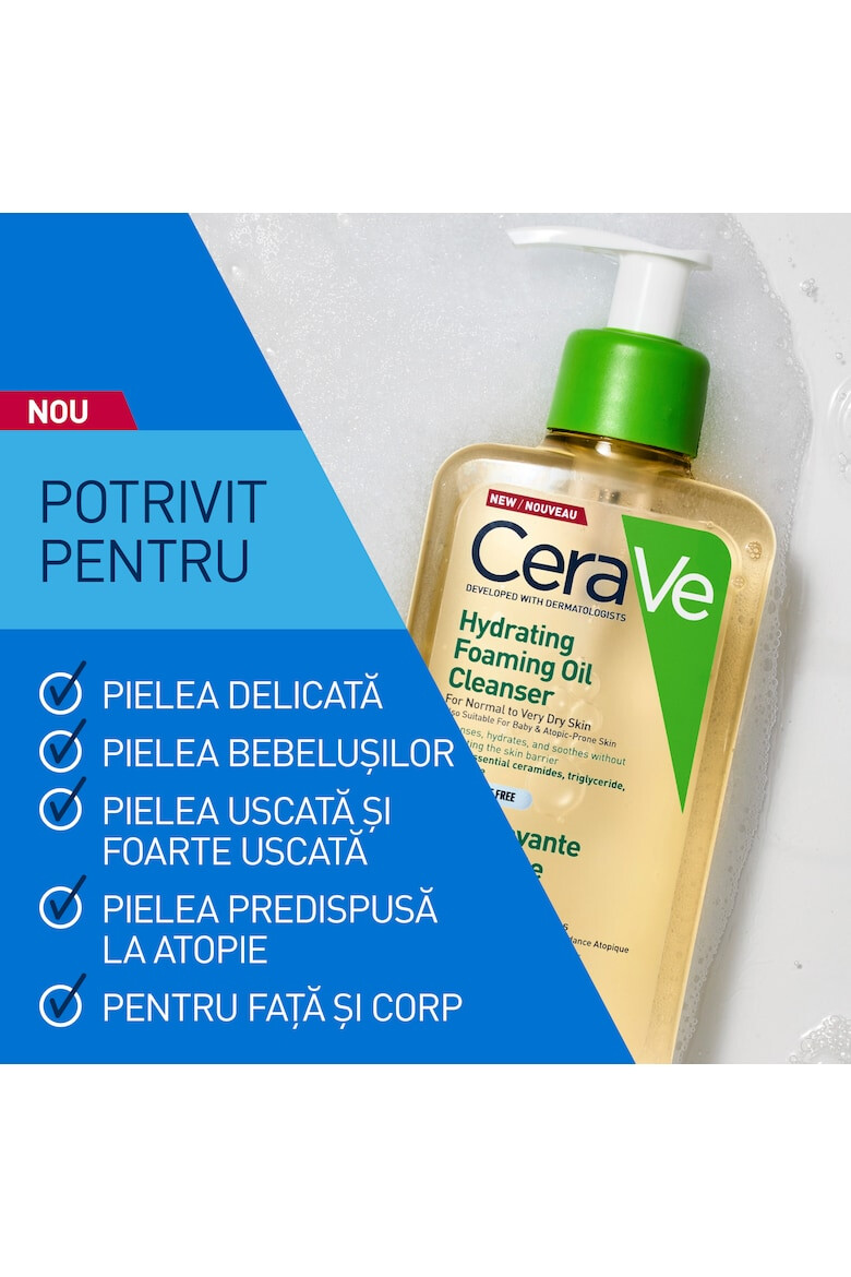 CeraVe Ulei de curatare spumant si hidratant fata si corp pentru piele normal-uscata 473 ml - Pled.ro