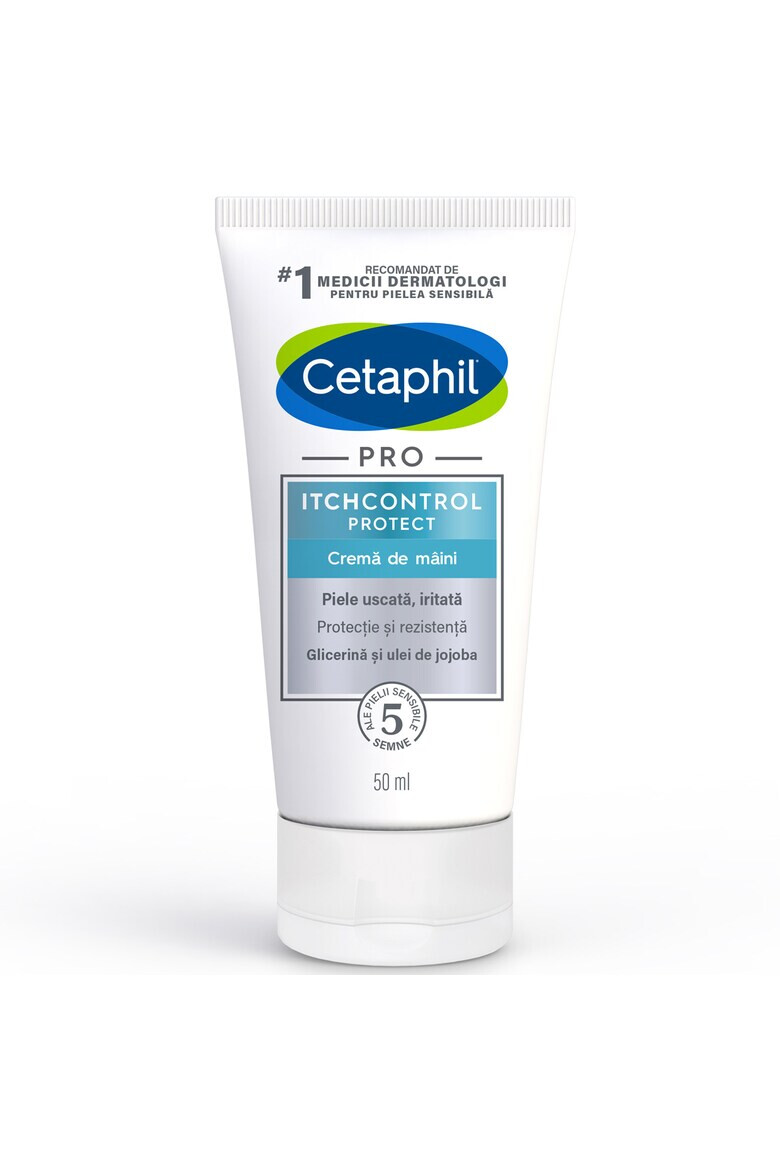 Cetaphil Crema de maini Protect Pro ItchControl netezeste pielea aspra a mainilor si calmeaza pruritul iritatiile cauzate de spalarea frecventa 50 ml - Pled.ro