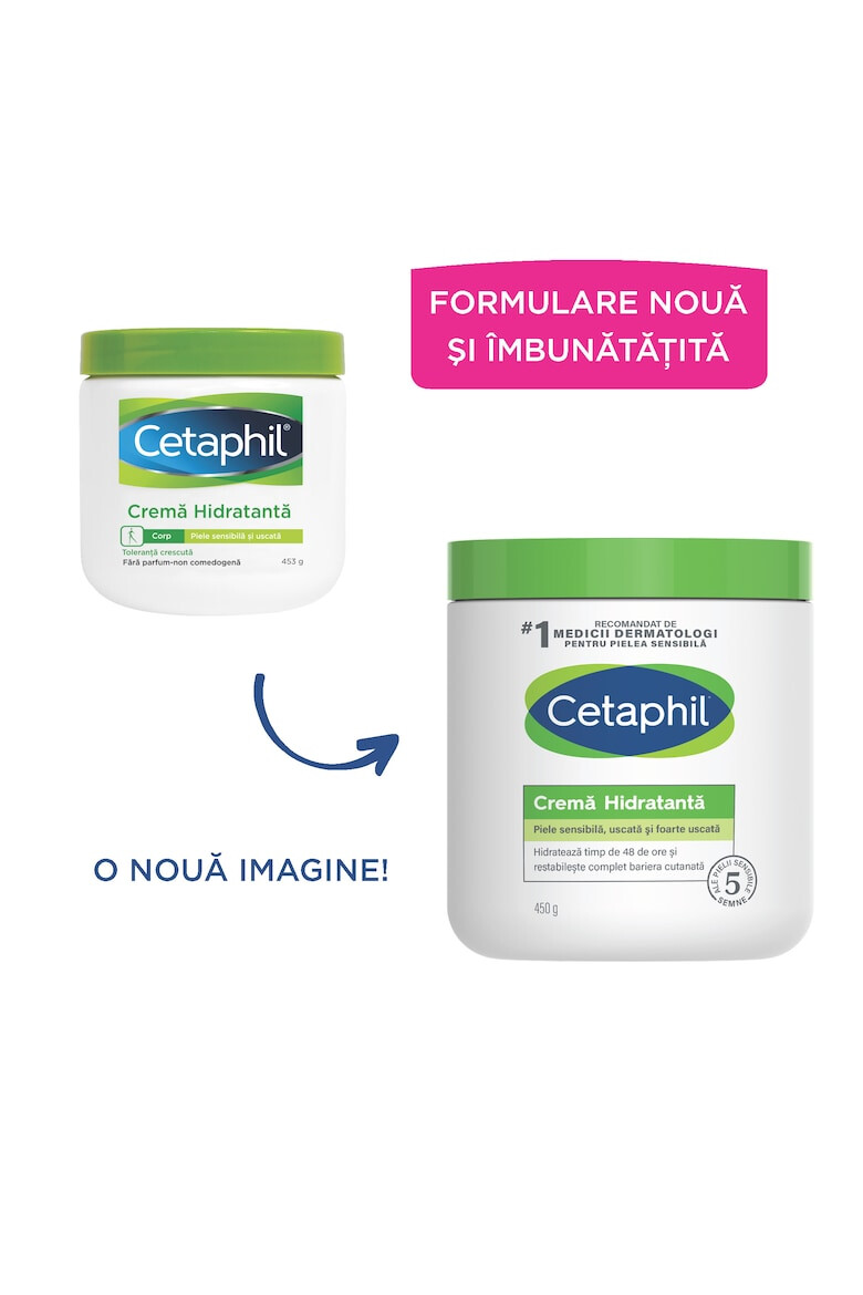 Cetaphil Crema Hidratanta pentru corp pentru piele uscata pana la foarte uscata sensibila cu niacinamida și vitamina E - Pled.ro