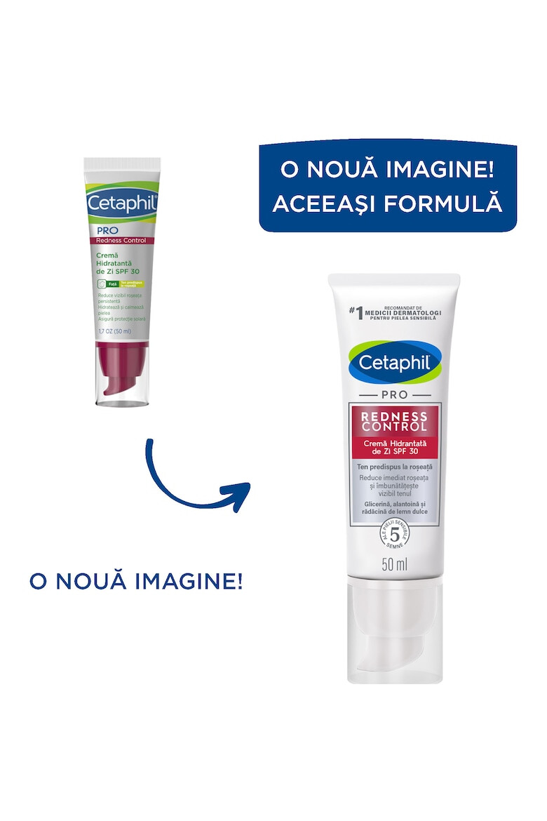 Cetaphil Crema Hidratanta de Zi nuantatoare SPF 30 PRO Redness Control ascunde roseata si uniformizeaza vizibil nuanta pielii 50 ml - Pled.ro