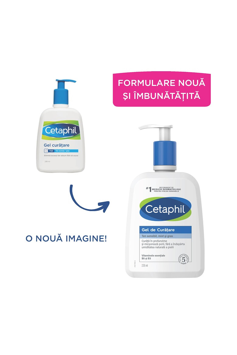 Cetaphil Gel de Curatare pentru ten sensibil mixt pana la gras cu niacinamida 236 ml - Pled.ro