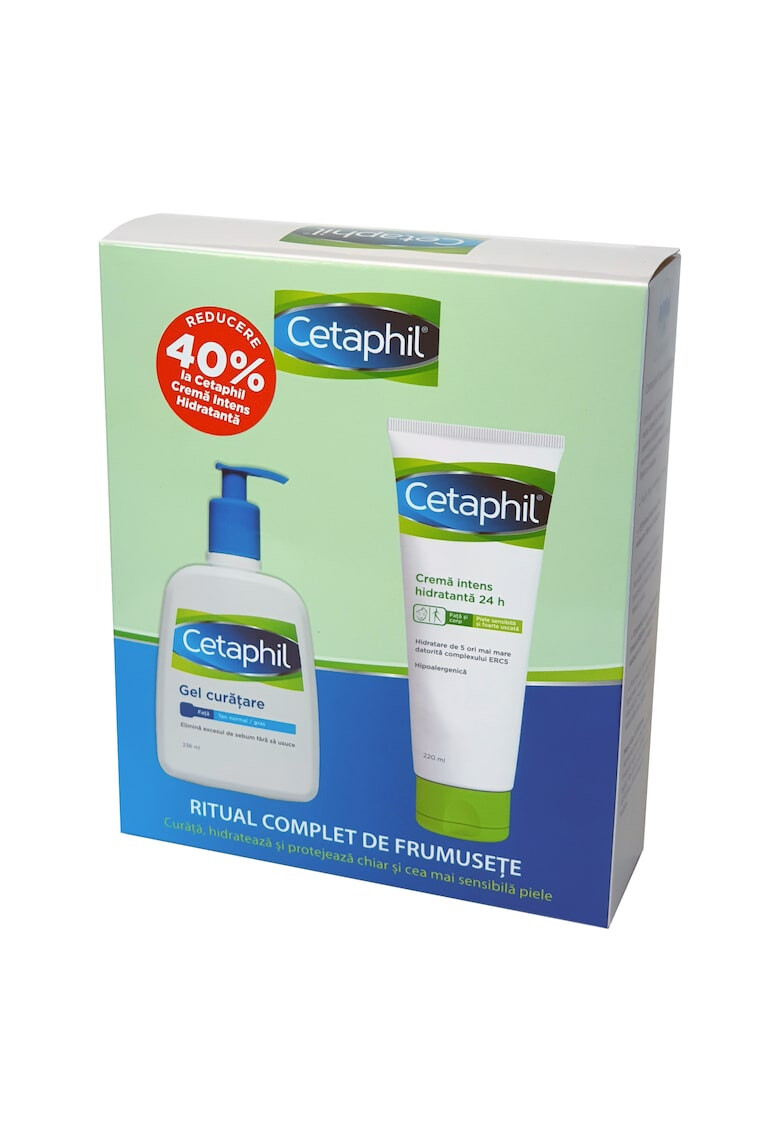 Cetaphil Pachet Core 2 Crema intens hidratanta 24h 220 ml si Gel de curatare 236 ml - Pled.ro