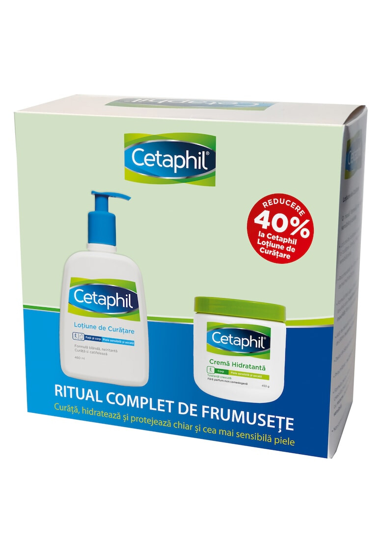 Cetaphil Pachet Core Crema hidratanta 453g si Lotiune de curatare 460 ml - Pled.ro