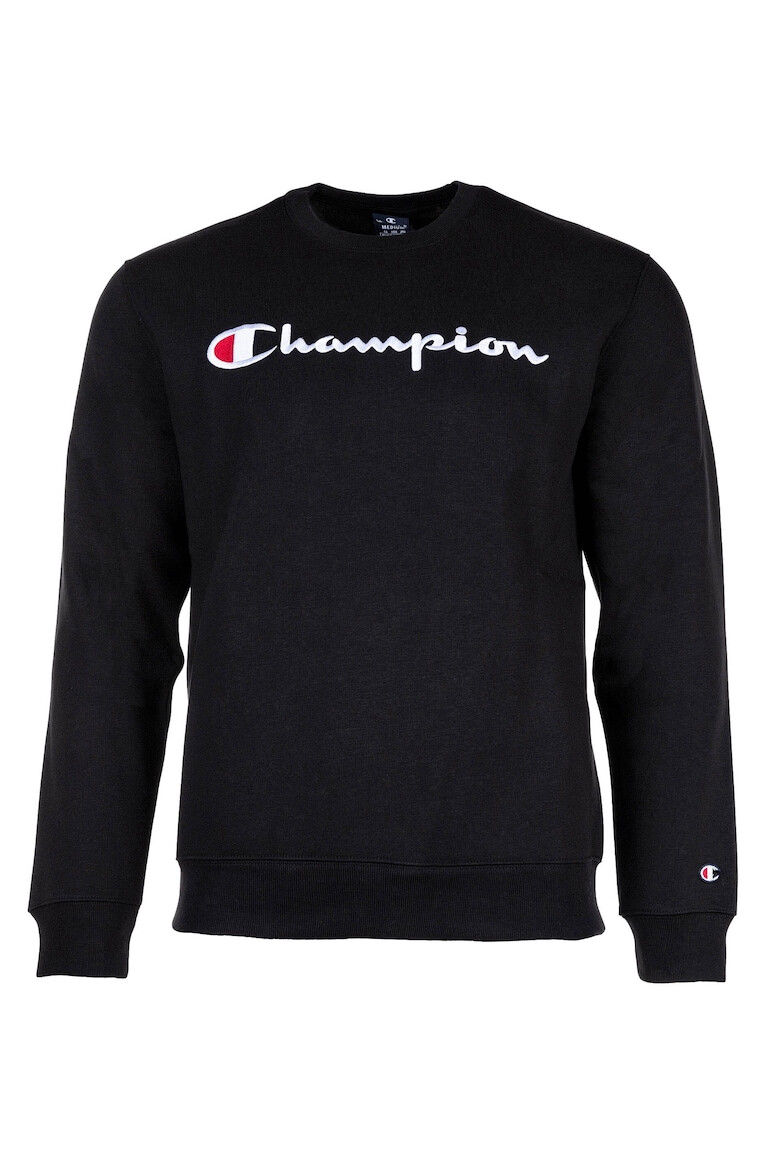 Champion Bluza de trening din amestec de bumbac cu decolteu la baza gatului si logo brodat - Pled.ro