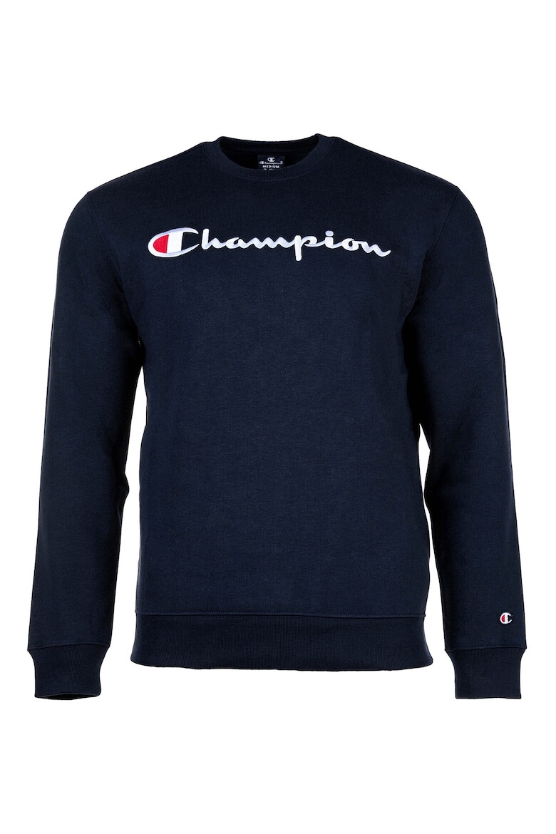 Champion Bluza de trening din amestec de bumbac cu decolteu la baza gatului si logo brodat - Pled.ro