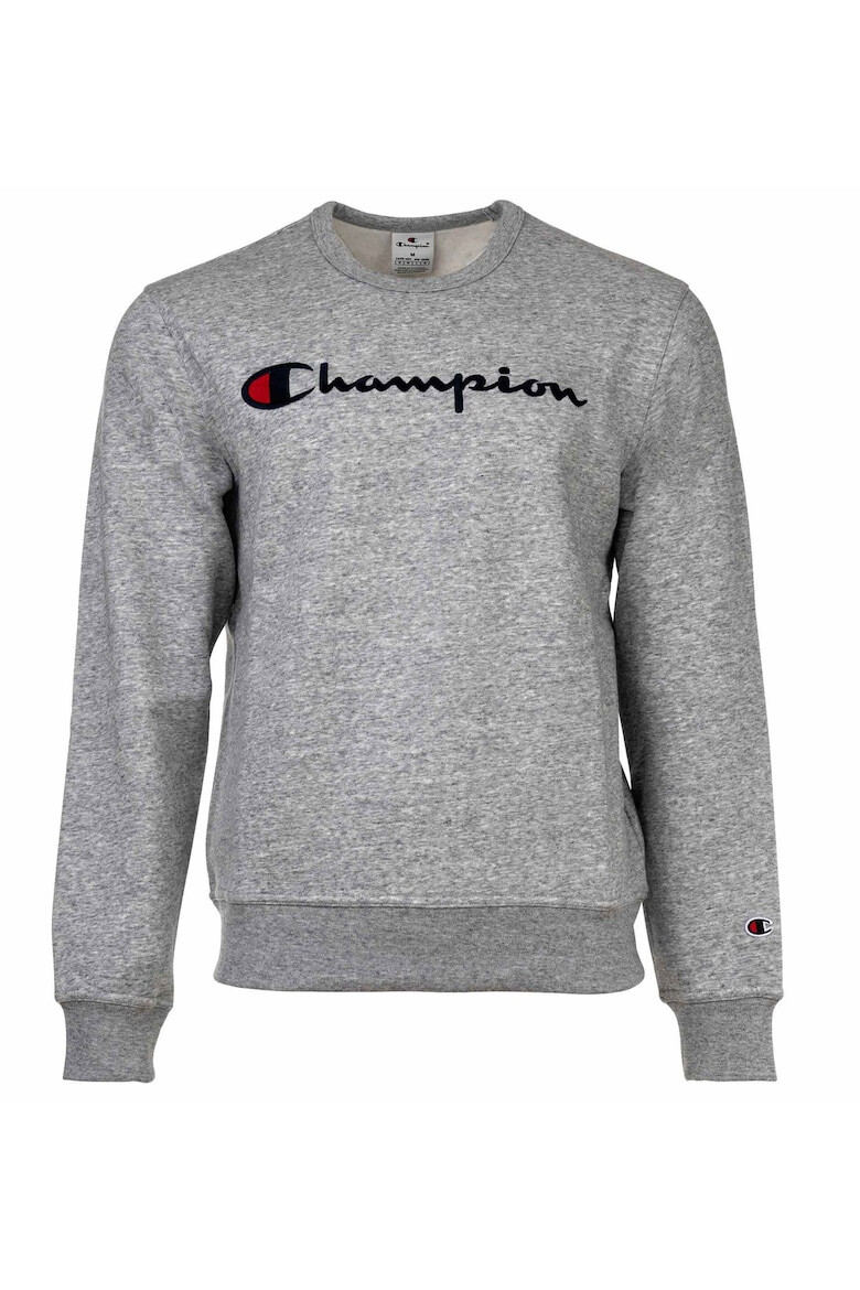 Champion Bluza de trening din amestec de bumbac cu decolteu la baza gatului si logo brodat - Pled.ro