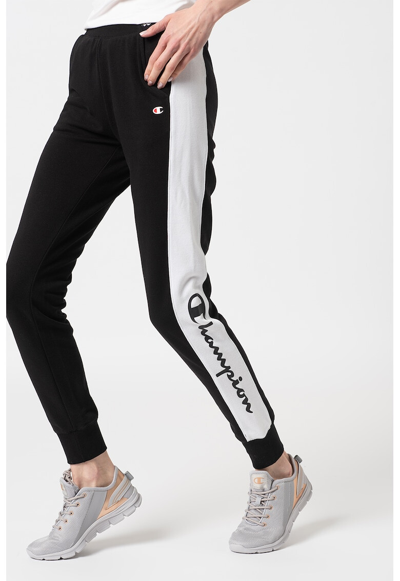 Champion Pantaloni sport cu talie inalta si segmente laterale contrastante - Pled.ro