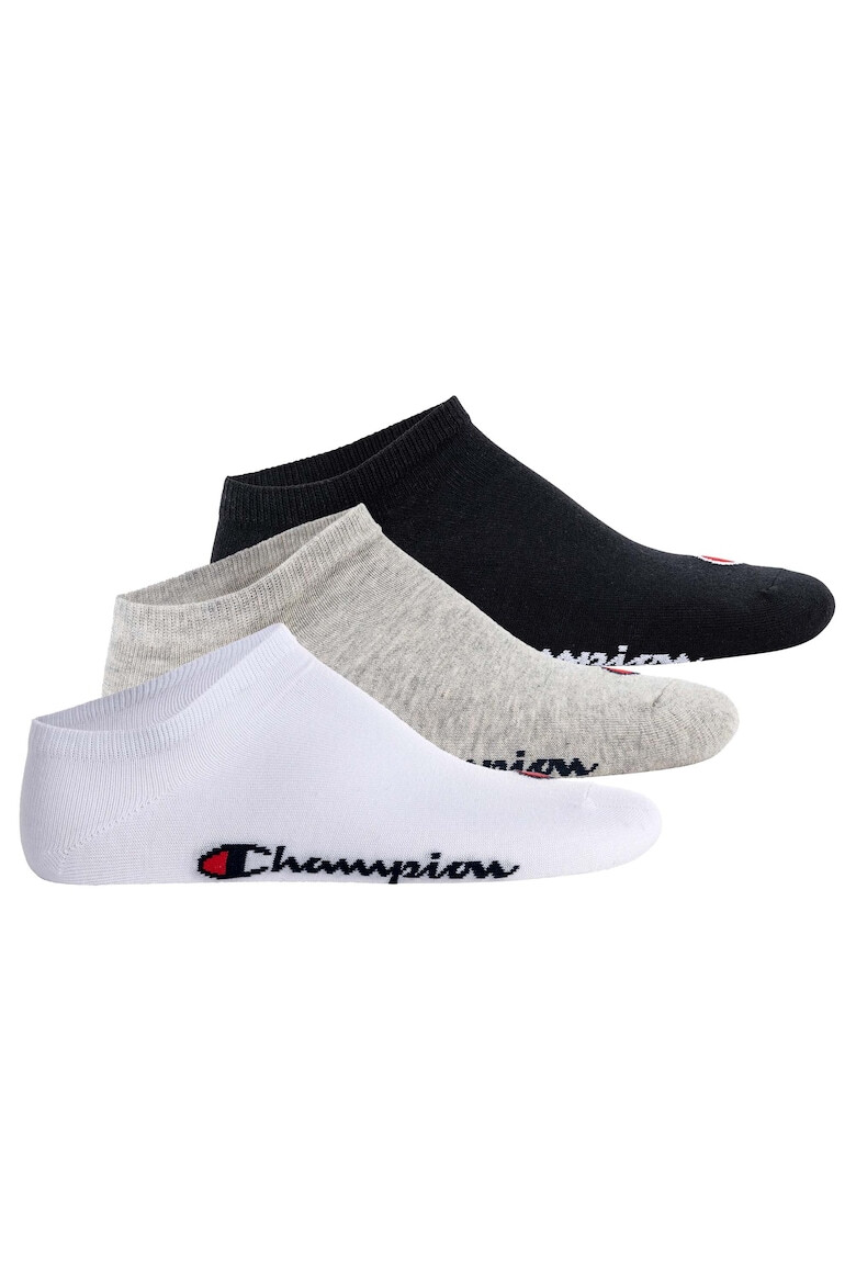 Champion Set de sosete unisex pana la glezna cu logo - 3 perechi - Pled.ro