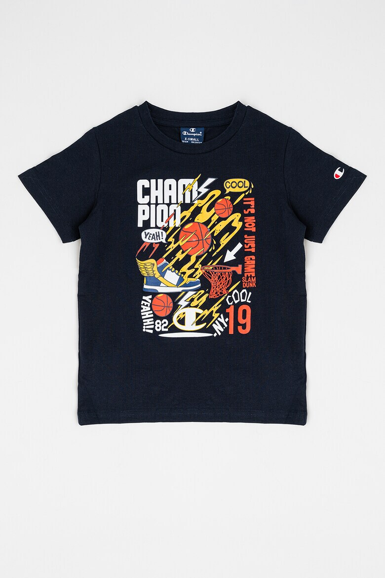 Champion Tricou cu decolteu la baza gatului si imprimeu Basket Inspired - Pled.ro