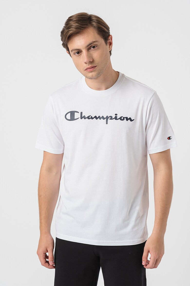 Champion Tricou cu decolteu la baza gatului si imprimeu logo - Pled.ro