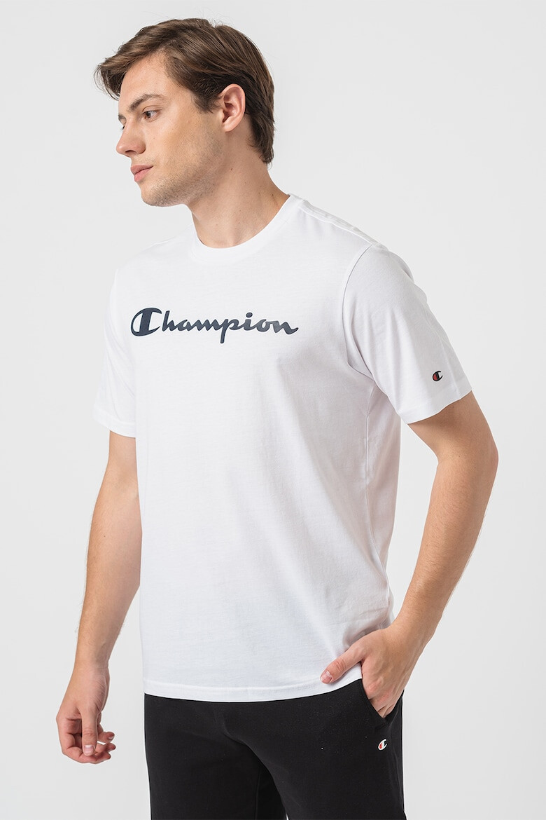 Champion Tricou cu decolteu la baza gatului si imprimeu logo - Pled.ro