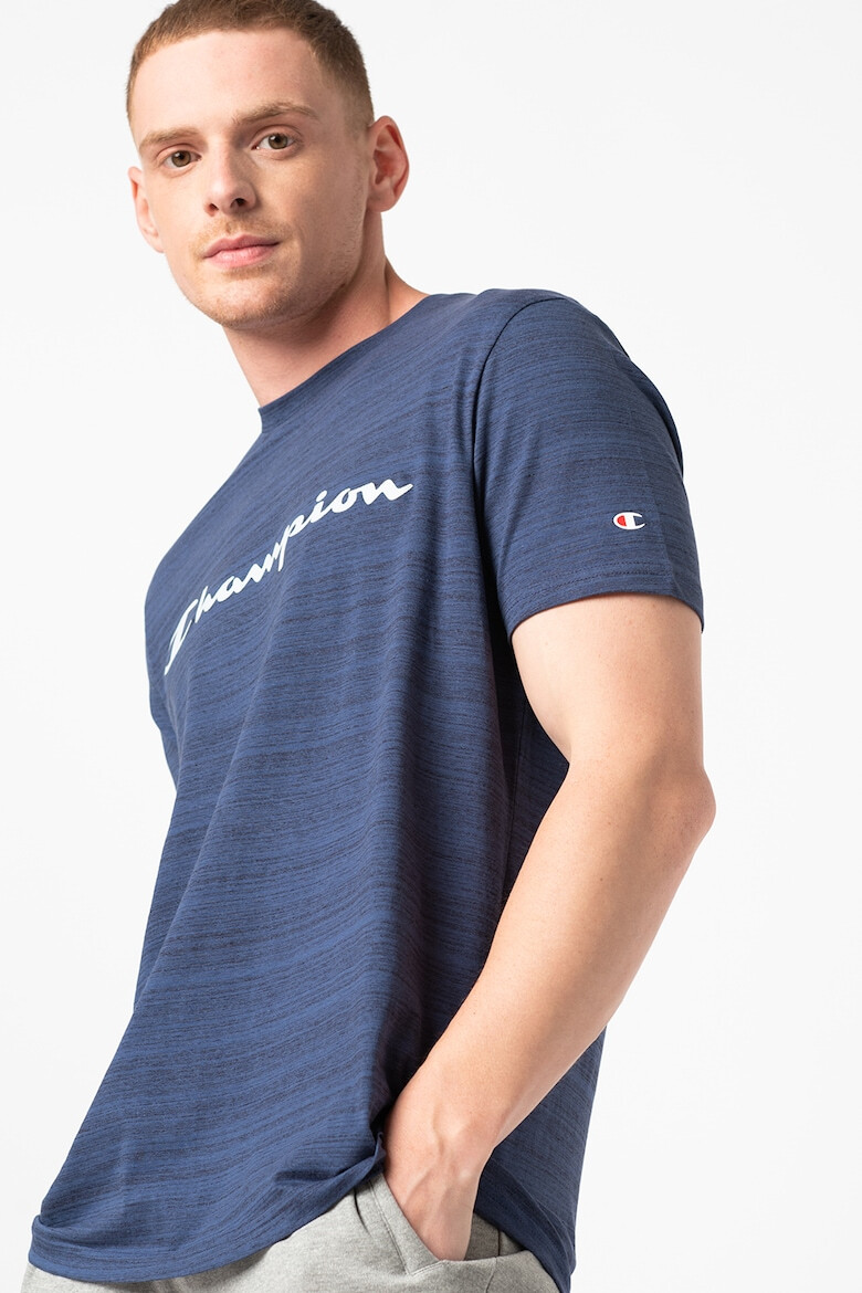 Champion Tricou cu decolteu la baza gatului si imprimeu logo supradimensionat - Pled.ro