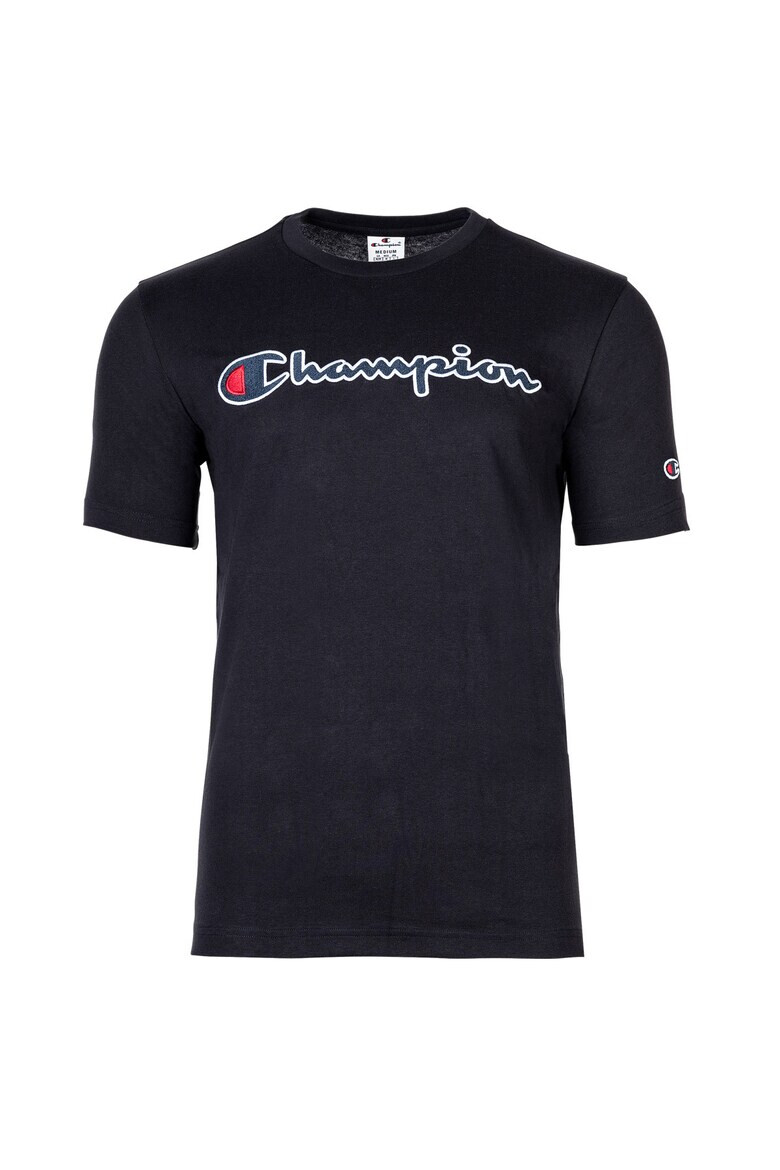 Champion Tricou cu decolteu la baza gatului si logo brodat - Pled.ro