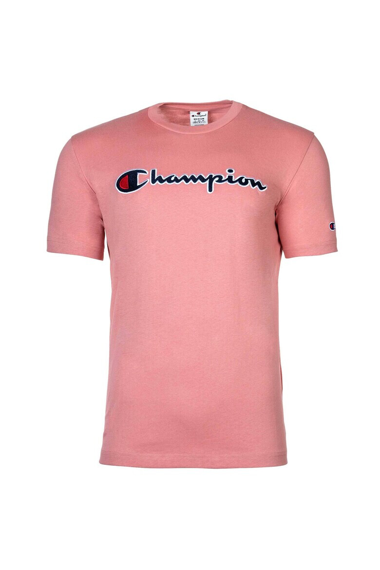 Champion Tricou cu decolteu la baza gatului si logo brodat - Pled.ro