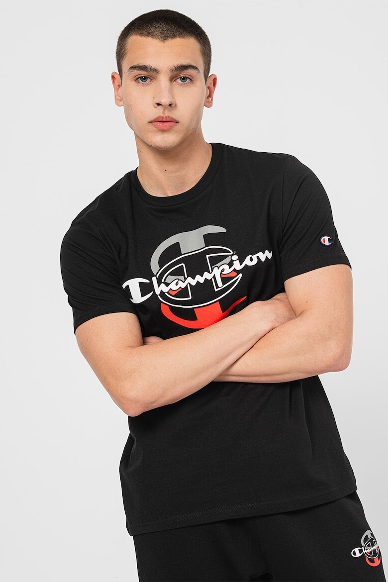 Champion Tricou din bumbac cu imprimeu logo Triple - Pled.ro