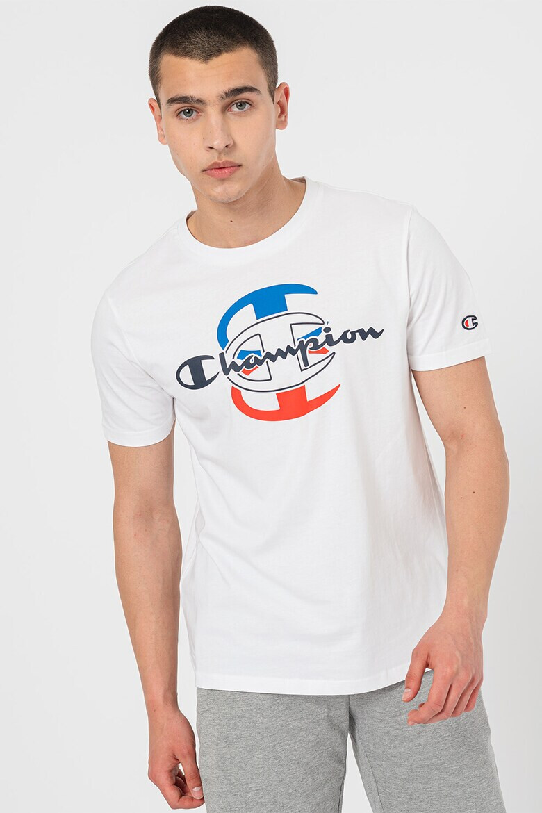 Champion Tricou din bumbac cu imprimeu logo Triple - Pled.ro