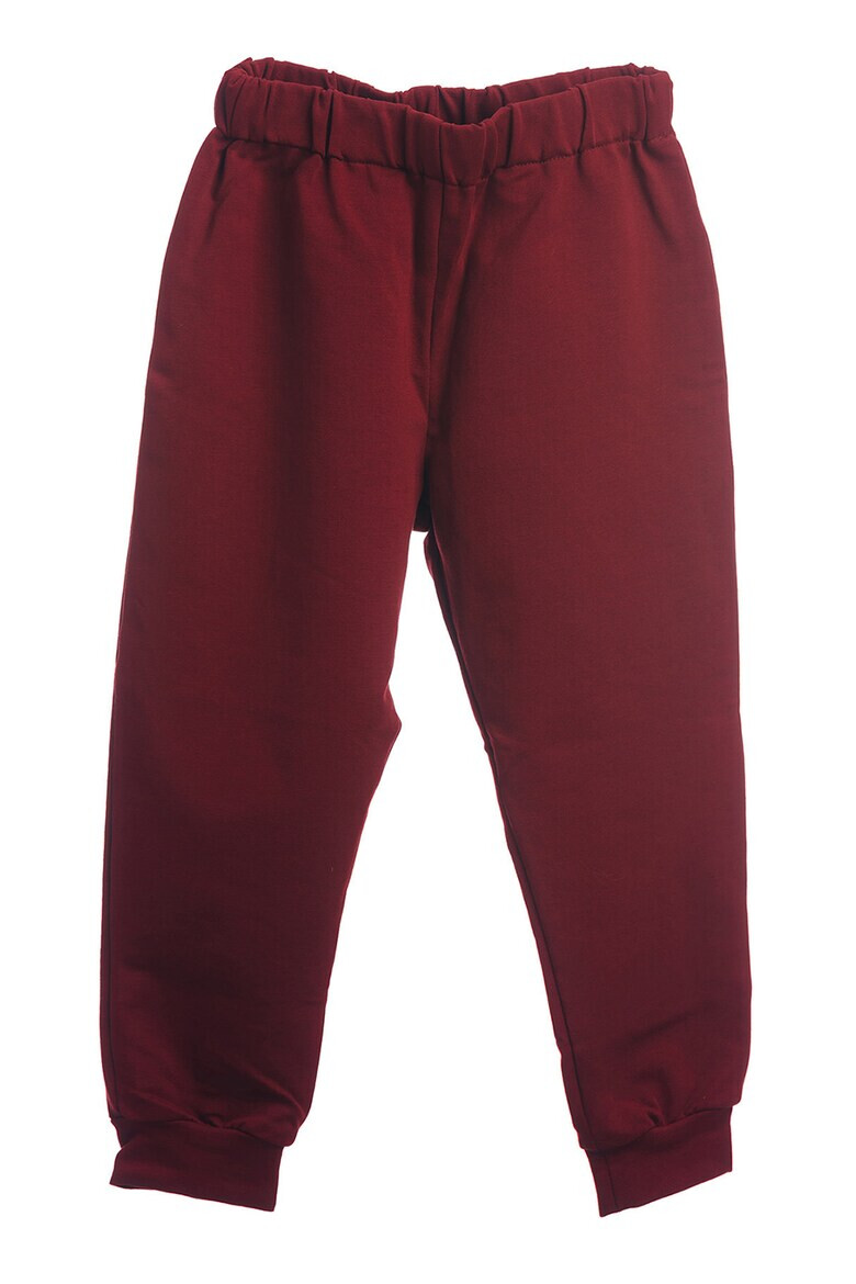 CHARMONY Set de pantaloni sport si hanorac cu buzunar kangaroo Hello - 2 piese - Pled.ro