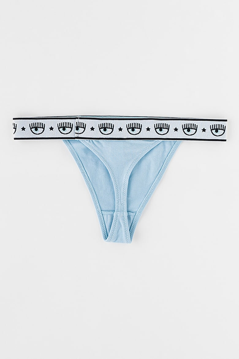 CHIARA FERRAGNI Set de chiloti tanga cu banda logo in talie - 2 perechi - Pled.ro