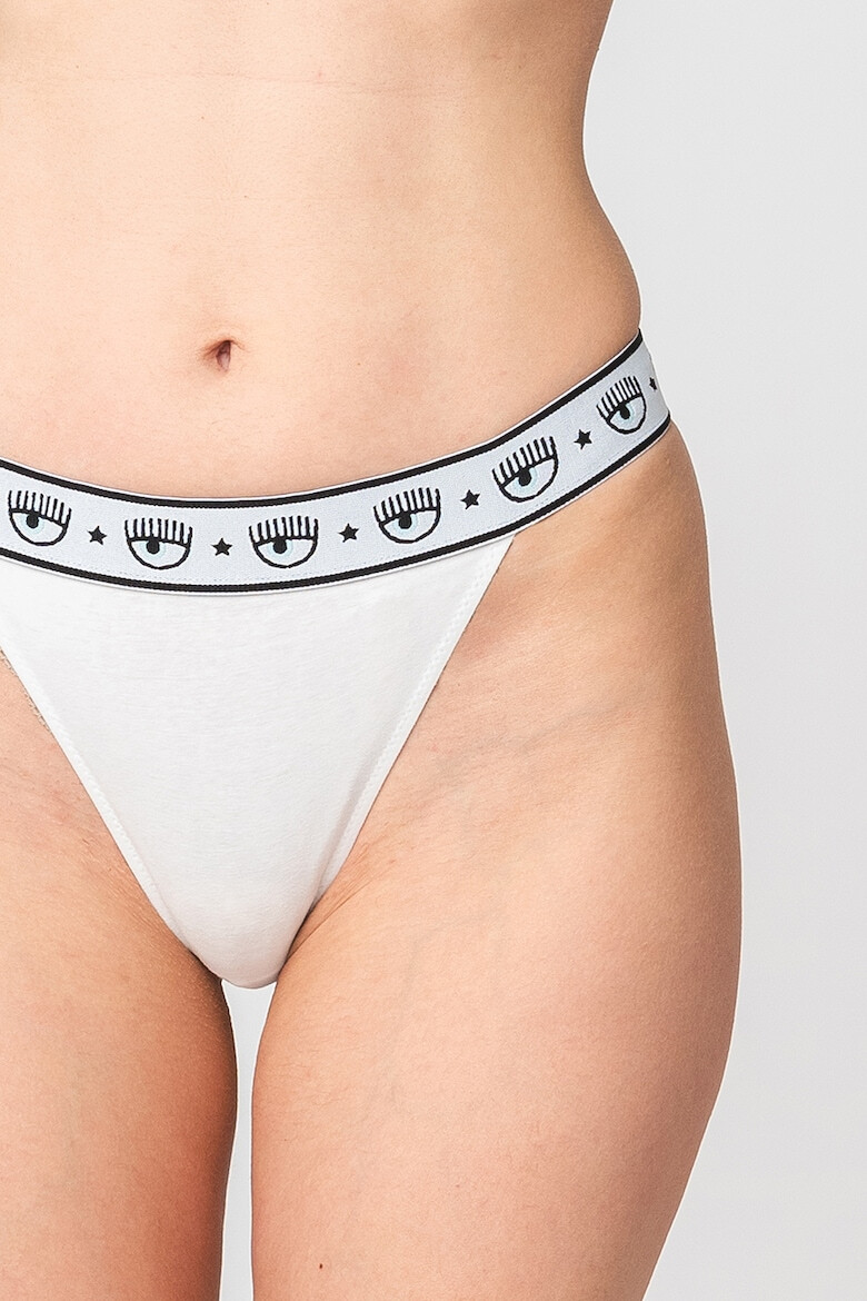 CHIARA FERRAGNI Set de chiloti tanga cu banda logo in talie - 2 perechi - Pled.ro