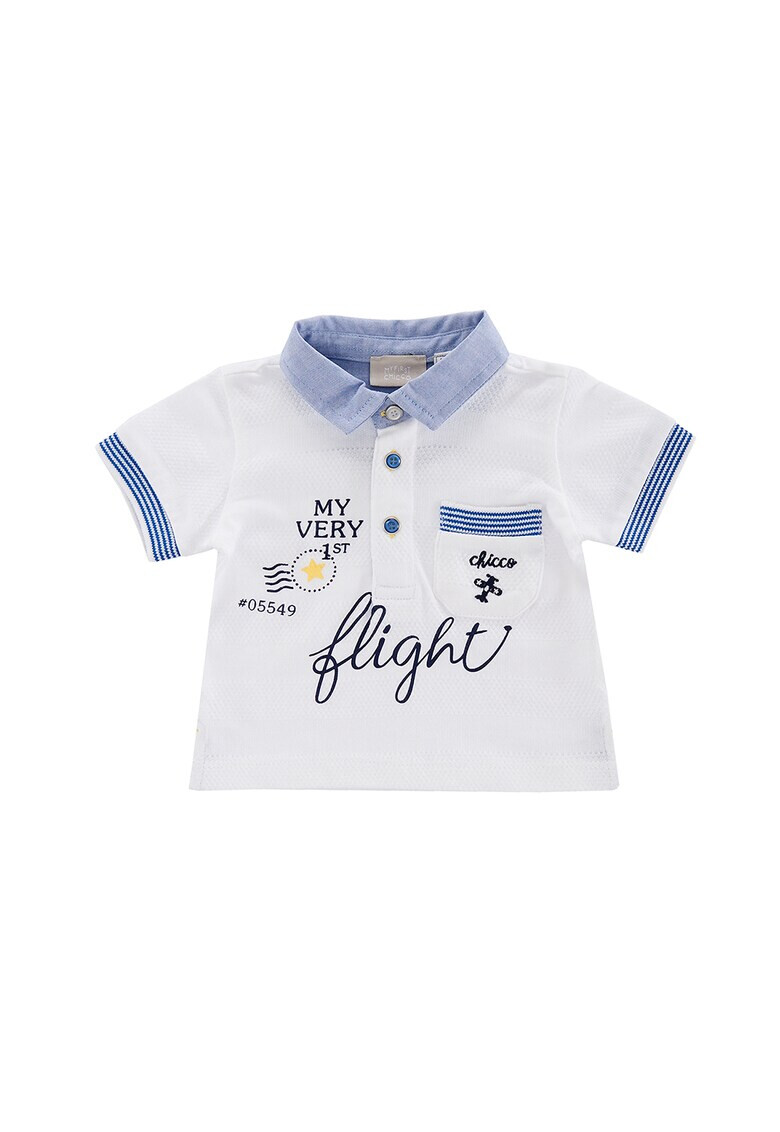 Chicco Tricou polo cu imprimeu text - Pled.ro