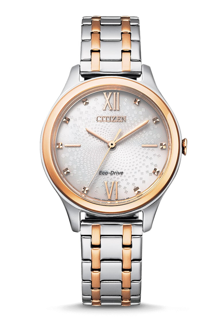 Citizen Ceas cu doua nuante si bratara metalica Eco-Drive - Pled.ro