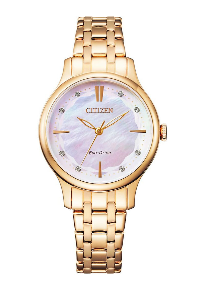 Citizen Ceas de otel inoxidabil cu cadran Mother of Pearl Eco-Drive - Pled.ro