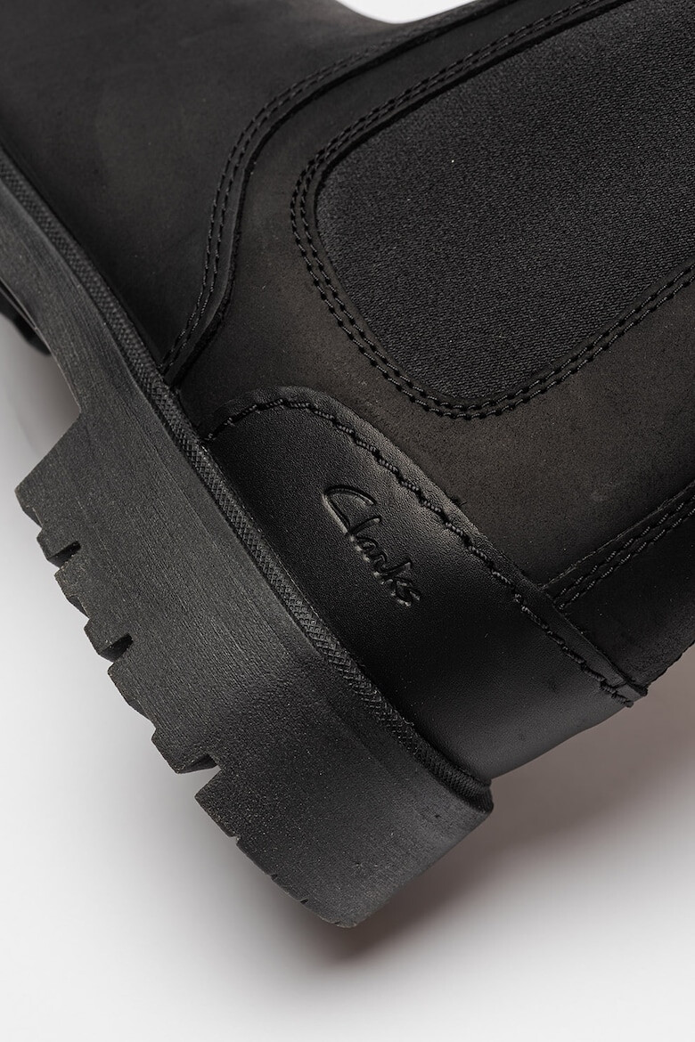 Clarks Ghete Chelsea de piele cu segmente de material textil Rossdale - Pled.ro