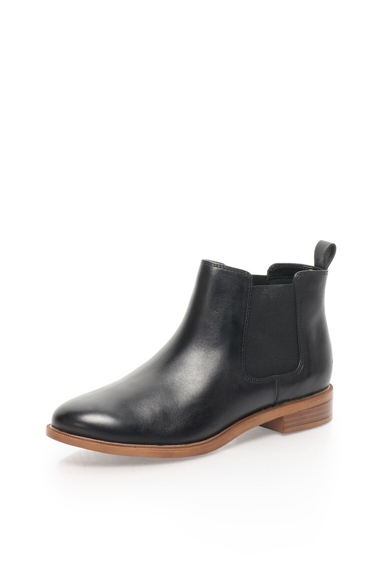 Clarks Ghete Chelsea negre din piele Taylor Shine - Pled.ro