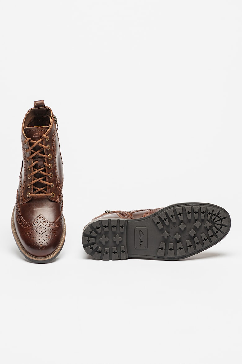 Clarks Ghete din piele cu model brogue Westcombe Limit - Pled.ro