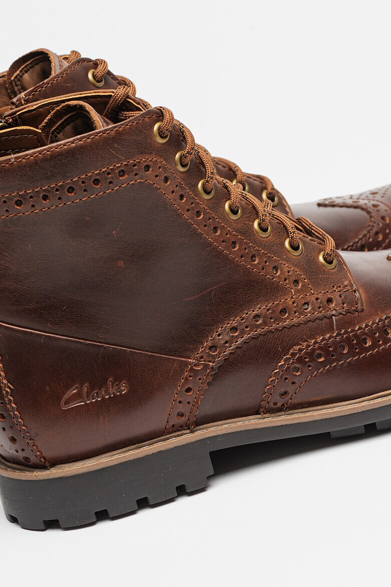 Clarks Ghete din piele cu model brogue Westcombe Limit - Pled.ro