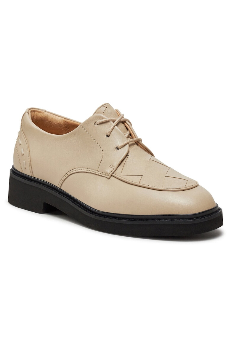 Clarks Pantofi oxford dama Piele naturala Ecru - Pled.ro