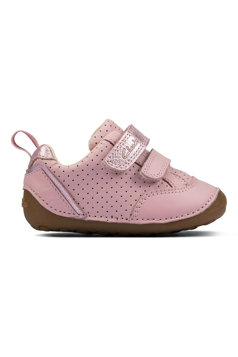 Clarks Pantofi sport cu velcro si aspect perforat Tiny - Pled.ro