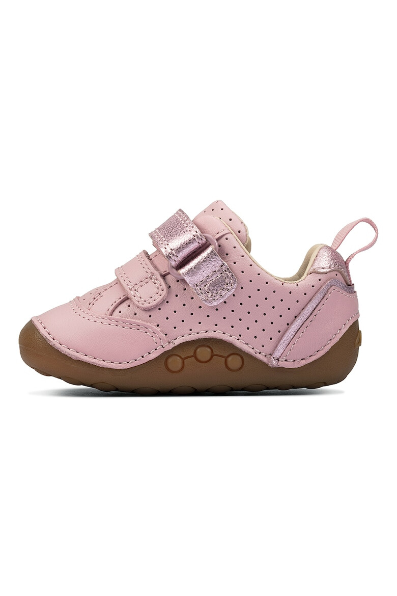 Clarks Pantofi sport cu velcro si aspect perforat Tiny - Pled.ro