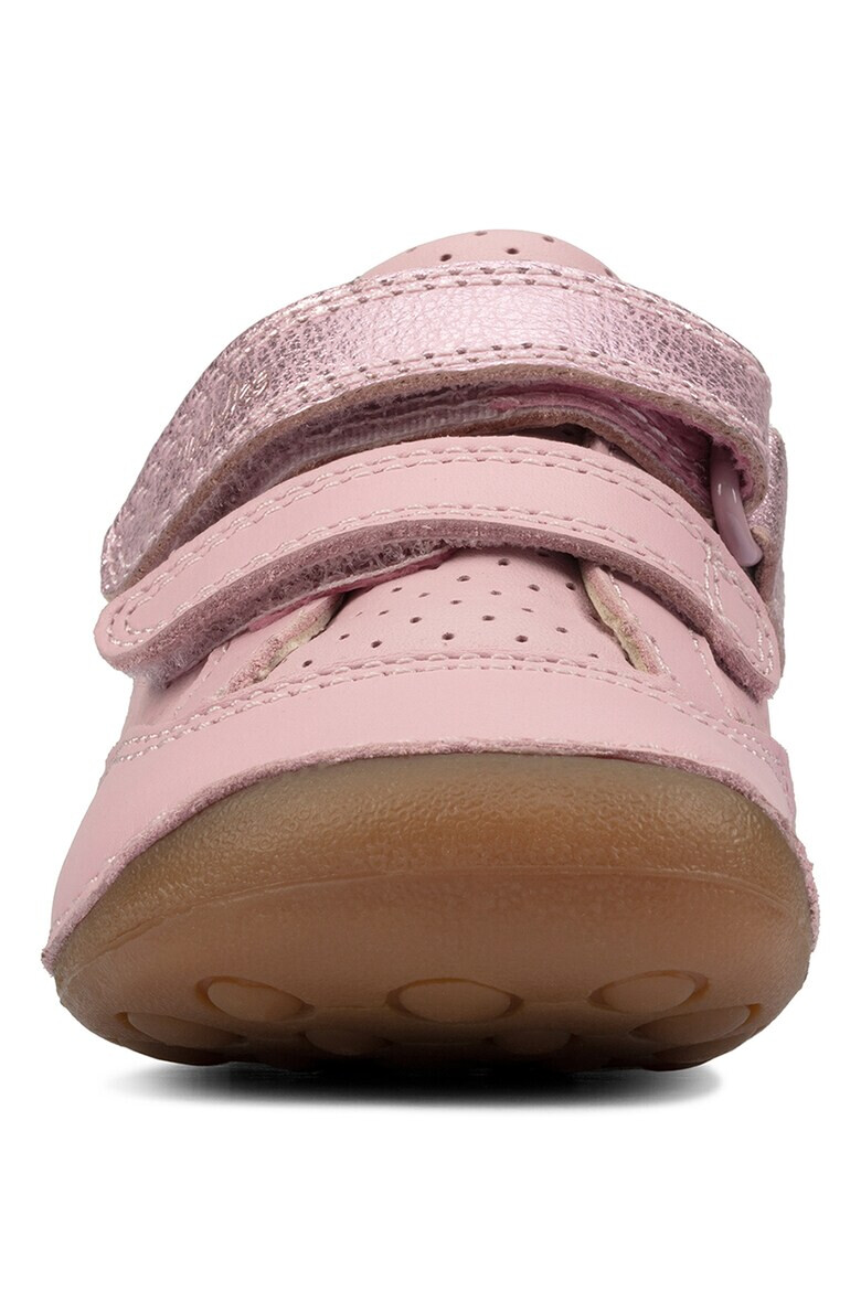 Clarks Pantofi sport cu velcro si aspect perforat Tiny - Pled.ro