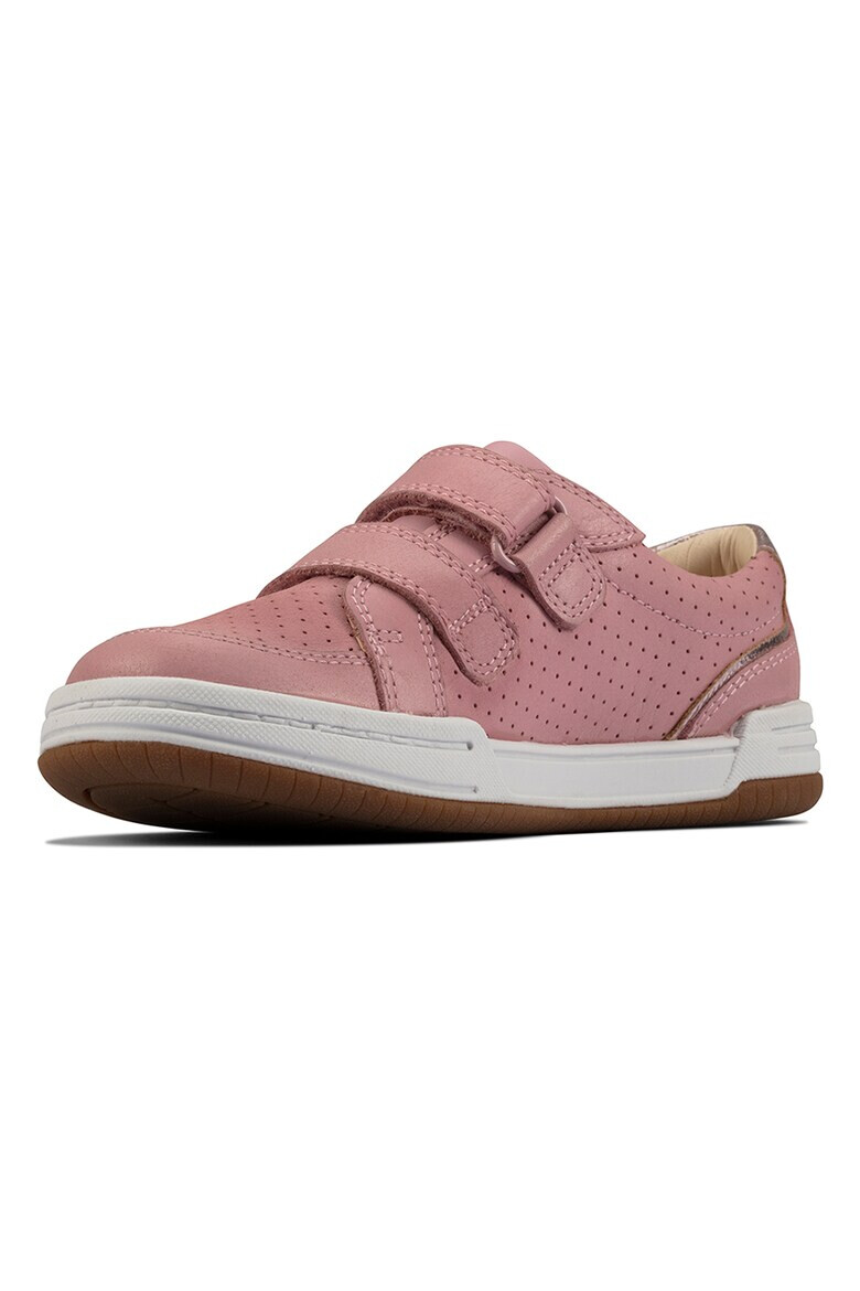 Clarks Pantofi sport de piele cu velcro Fawn Solo - Pled.ro