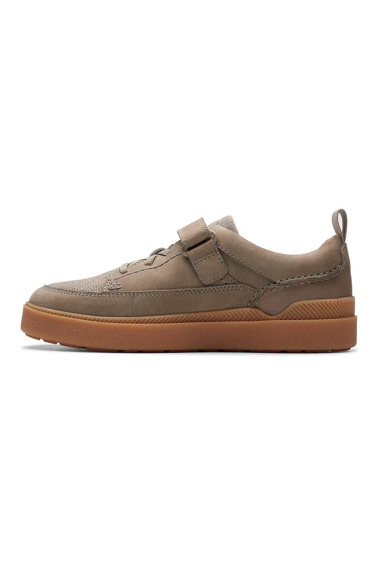 Clarks Pantofi sport de piele nabuc cu bareta velcro - Pled.ro