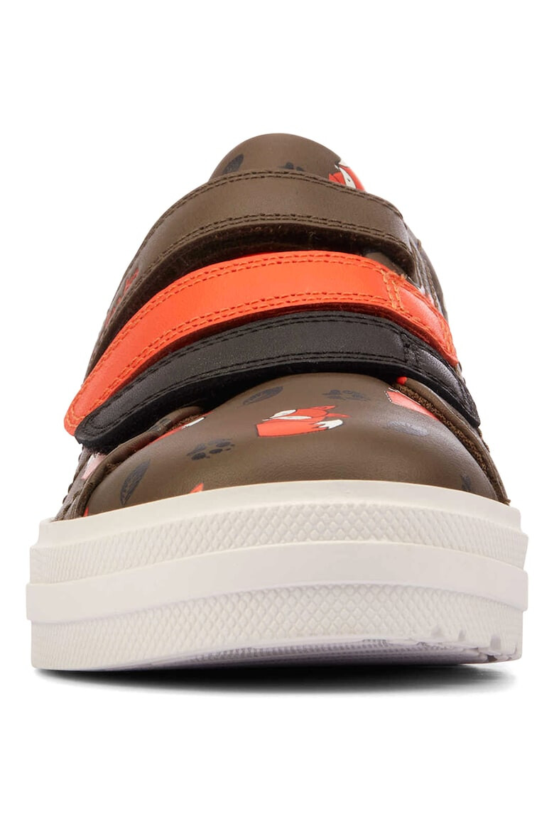 Clarks Pantofi sport din piele cu imprimeu si velcro Nova - Pled.ro