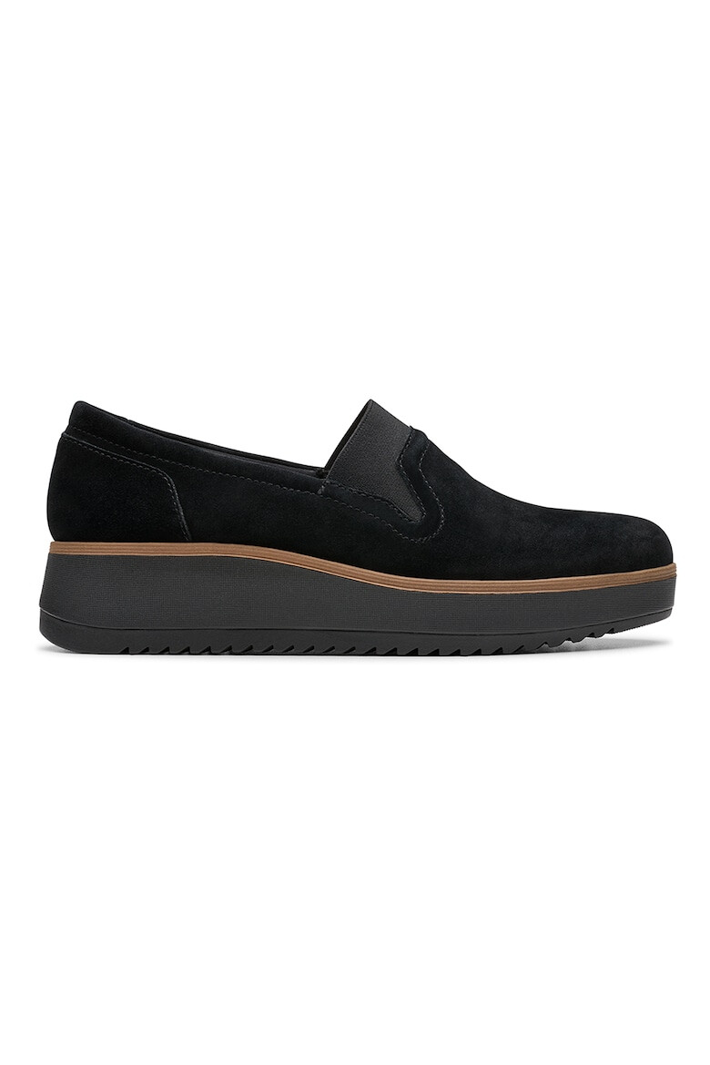 Clarks Pantofi wedge loafer de piele intoarsa Zylah - Pled.ro