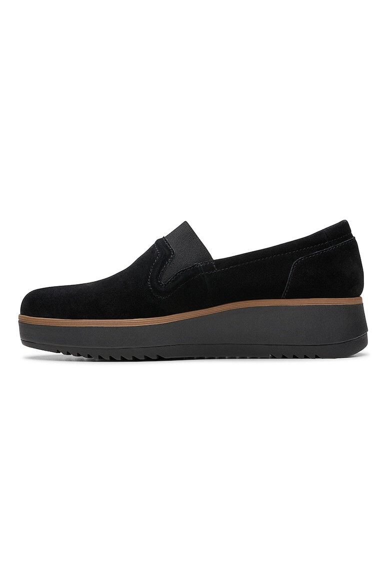 Clarks Pantofi wedge loafer de piele intoarsa Zylah - Pled.ro