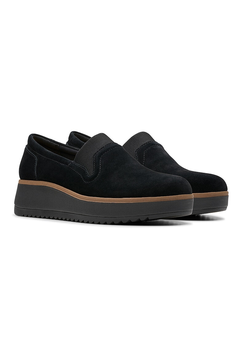 Clarks Pantofi wedge loafer de piele intoarsa Zylah - Pled.ro