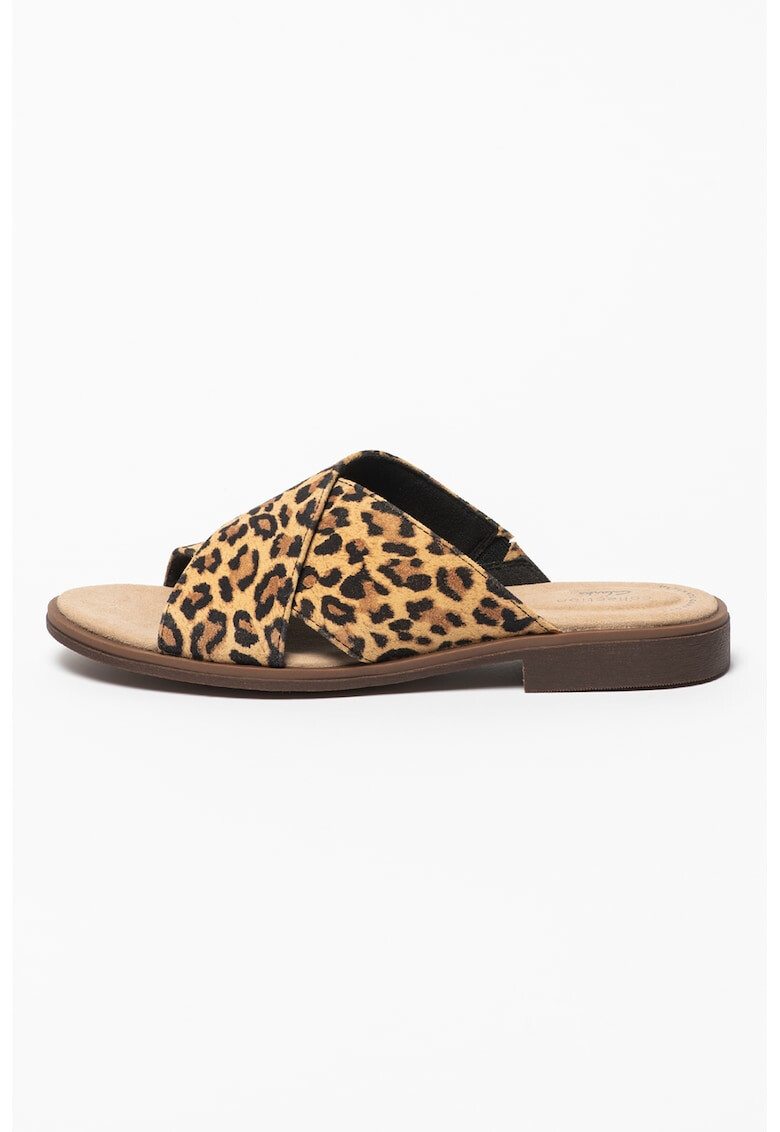 Clarks Papuci de piele intoarsa cu animal print Declan - Pled.ro