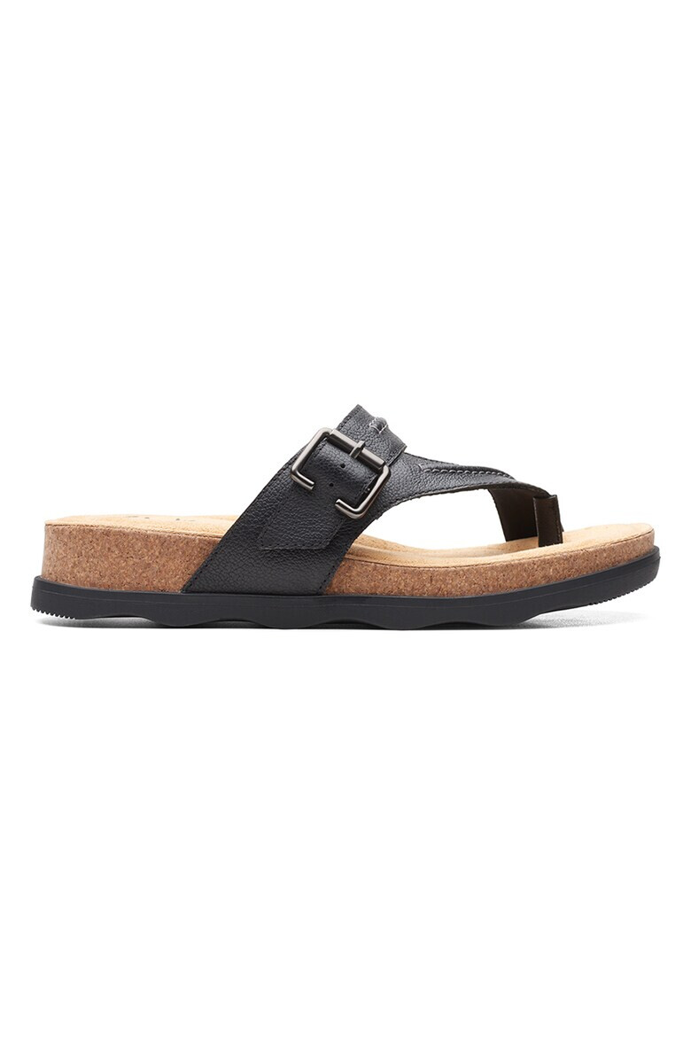 Clarks Papuci flip flop de piele Brynn Madi - Pled.ro