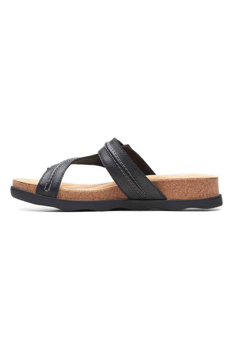 Clarks Papuci flip flop de piele Brynn Madi - Pled.ro