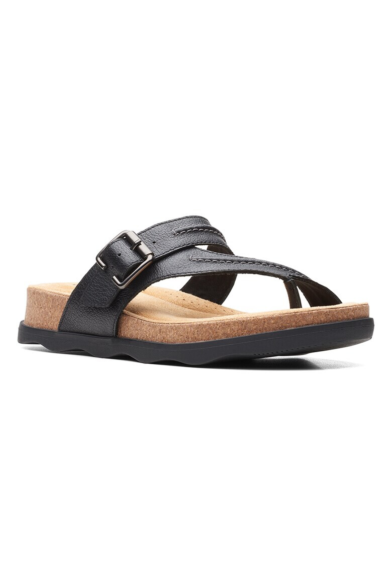 Clarks Papuci flip flop de piele Brynn Madi - Pled.ro