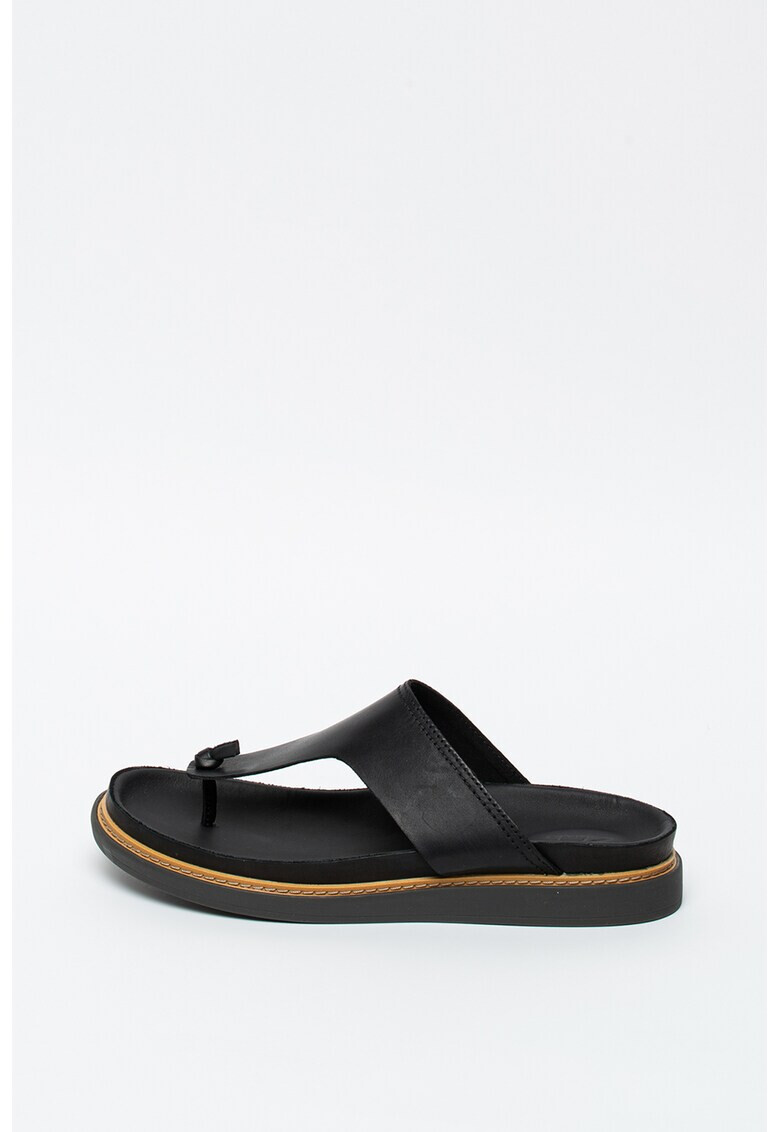 Clarks Papuci flip-flop din piele Trace Shore - Pled.ro