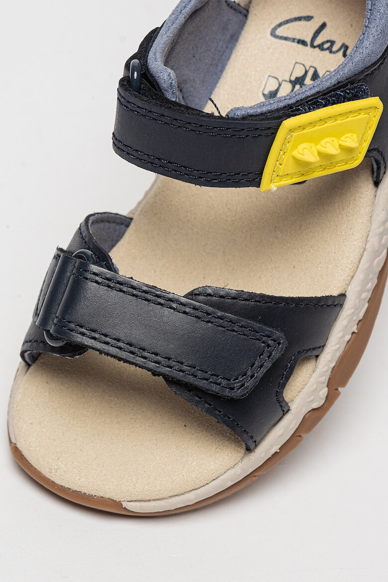 Clarks Sandale de piele cu banda velcro Spiney Step K - Pled.ro