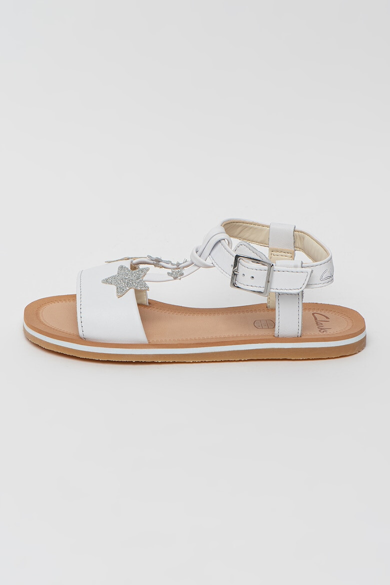 Clarks Sandale de piele cu insertii stralucitoare Finch Summer - Pled.ro