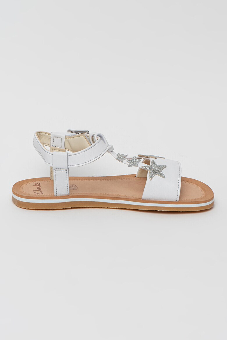 Clarks Sandale de piele cu insertii stralucitoare Finch Summer - Pled.ro