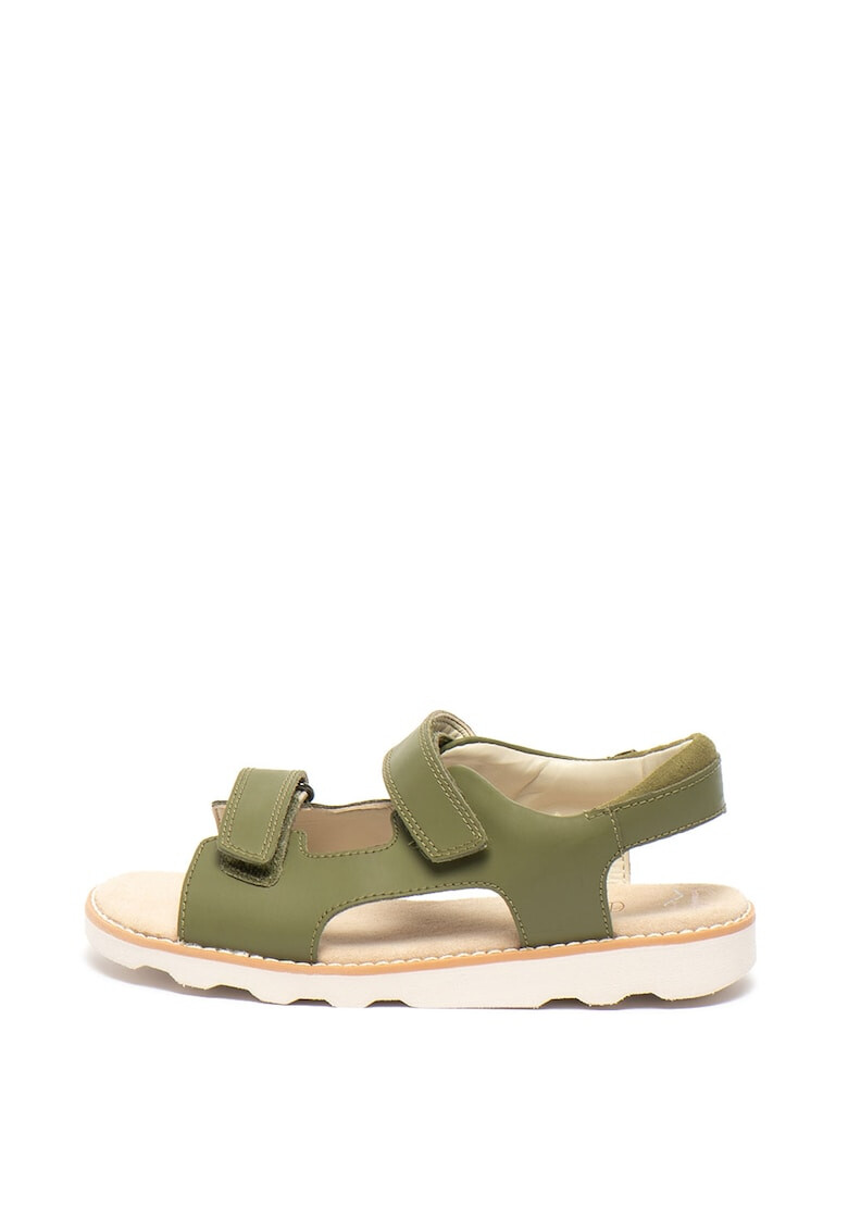 Clarks Sandale de piele cu velcro Crown Root - Pled.ro